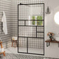 JUNG Vida Duschwand für Begehbare Dusche mit Klarem ESG Glas 90x195 cm