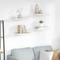 JUNG Vida Schweberegale 4 Stk. Eichen-Optik und Weiß 40x23x3,8 cm MDF