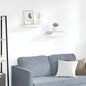 JUNG Vida Schweberegale 2 Stk. Eichen-Optik und Weiß 50x23x3,8 cm MDF