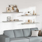 JUNG Vida Schweberegale 4 Stk. Betongrau 120x23,5x3,8 cm MDF