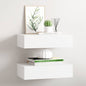 JUNG Vida Wandregale mit Schubladen 2 Stk. Weiß 40x23,5x10 cm MDF