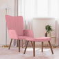 JUNG Vida Relaxsessel mit Hocker Rosa Samt