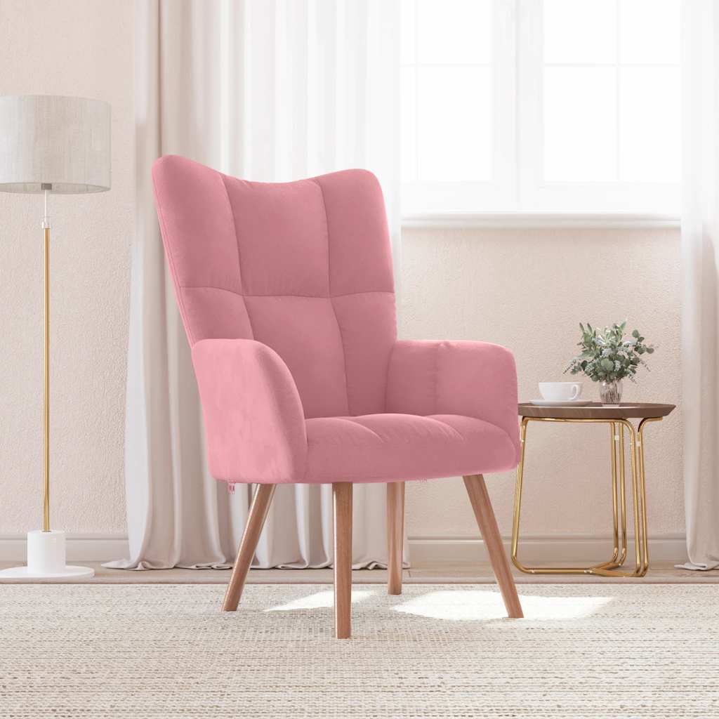JUNG Vida Relaxsessel Rosa Samt