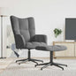 JUNG Vida Relaxsessel mit Hocker Dunkelgrau Samt