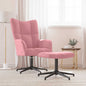 JUNG Vida Relaxsessel mit Hocker Rosa Samt