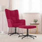 JUNG Vida Relaxsessel mit Hocker Weinrot Samt