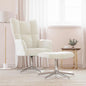 JUNG Vida Relaxsessel mit Hocker Cremeweiß Samt