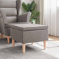 JUNG Vida Hocker mit Holzbeinen Taupe Stoff