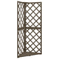 JUNG Vida Eckspalier Grau 50x50x145 cm Massivholz Tanne