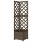 JUNG Vida Eck-Spalier mit Pflanzkasten Grau 40x40x150cm Massivholz Tanne