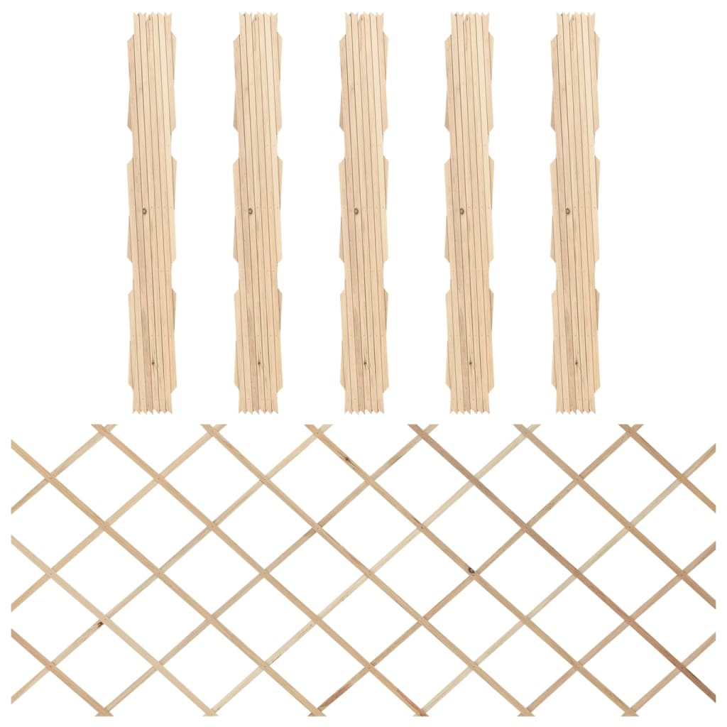 JUNG Vida Rankzäune 5 Stk. Massivholz Tanne 180x80 cm