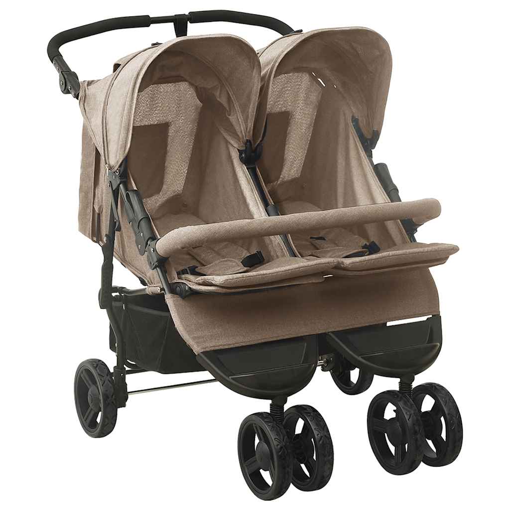 JUNG Vida Geschwisterwagen Taupe Stahl