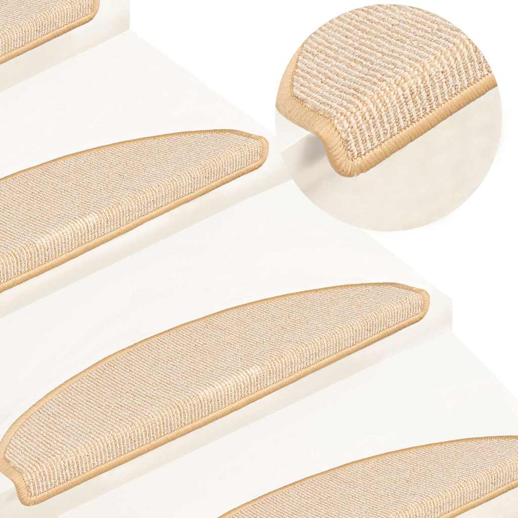 JUNG Vida Stufenmatten 15 Stk. 65x21x4 cm Creme Halbrund Groß