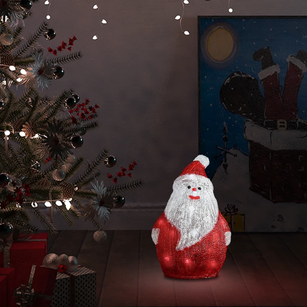 JUNG Vida LED-Weihnachtsmann Acryl Indoor und Outdoor 28 cm