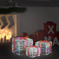 JUNG Vida LED-Geschenkboxen 3 Stk. Weihnachtsdekoration Mehrfarbig