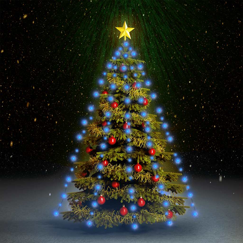 JUNG Vida Weihnachtsbaum-Lichternetz mit 210 LEDs Blau 210 cm