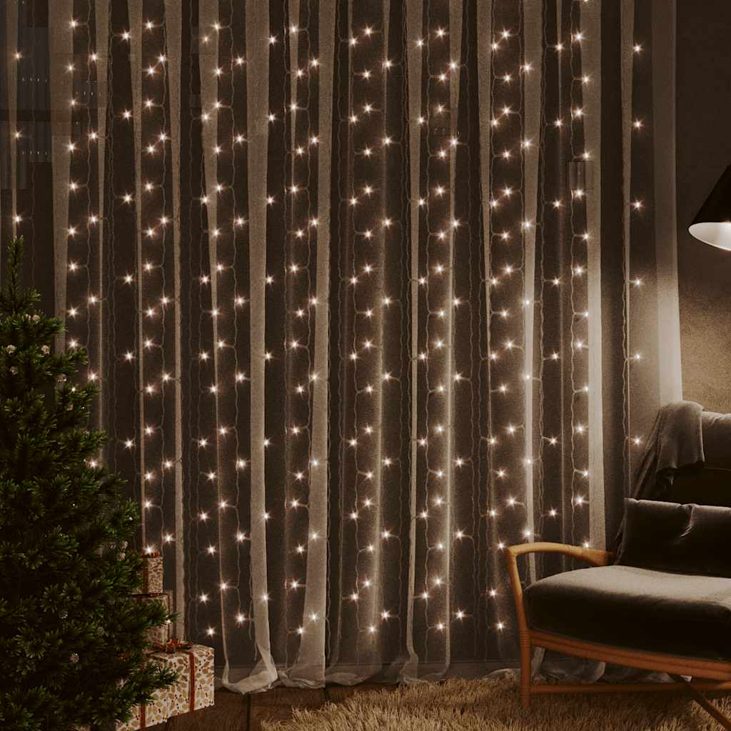 JUNG Vida LED-Lichtervorhang 3x3 m 300 LED Warmweiß 8 Funktionen
