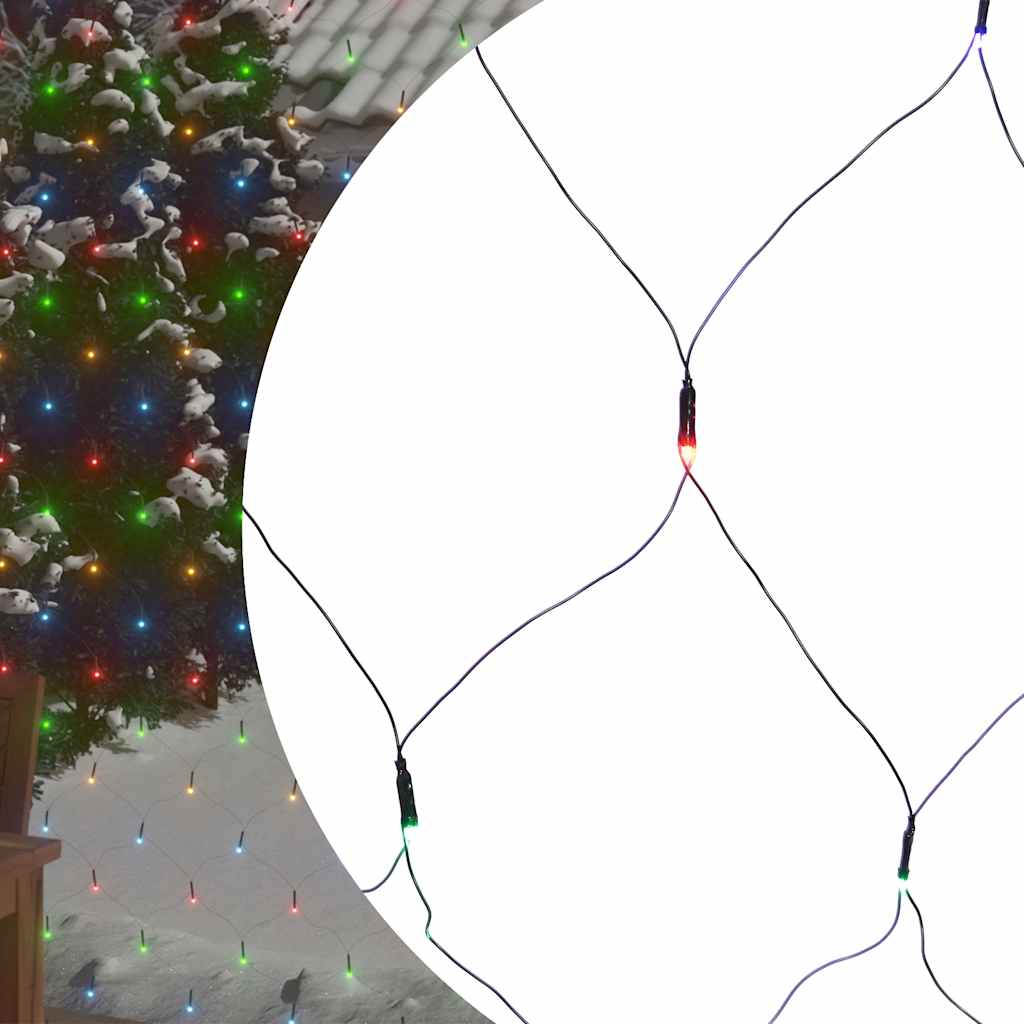 JUNG Vida Weihnachts-Lichternetz 4x4 m 544 LED Bunt Indoor Outdoor