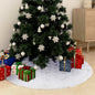 JUNG Vida Luxus-Weihnachtsbaumrock Weiß 150 cm Kunstfell