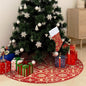 JUNG Vida Luxus-Weihnachtsbaumrock mit Socke Rot 122 cm Stoff