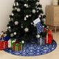 JUNG Vida Luxus-Weihnachtsbaumdecke mit Socke Blau 150 cm Stoff