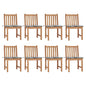 JUNG Vida Gartenstühle 8 Stk. mit Kissen Massivholz Teak