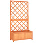 JUNG Vida Garten-Spalier mit Blumenkasten Braun 70x30x135 cm Tannenholz