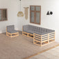 JUNG Vida 6-tlg. Garten-Lounge-Set mit Kissen Kiefer Massivholz