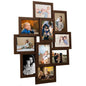 JUNG Vida Collage Bilderrahmen für 10x(10x15 cm) Fotos Dunkelbraun MDF