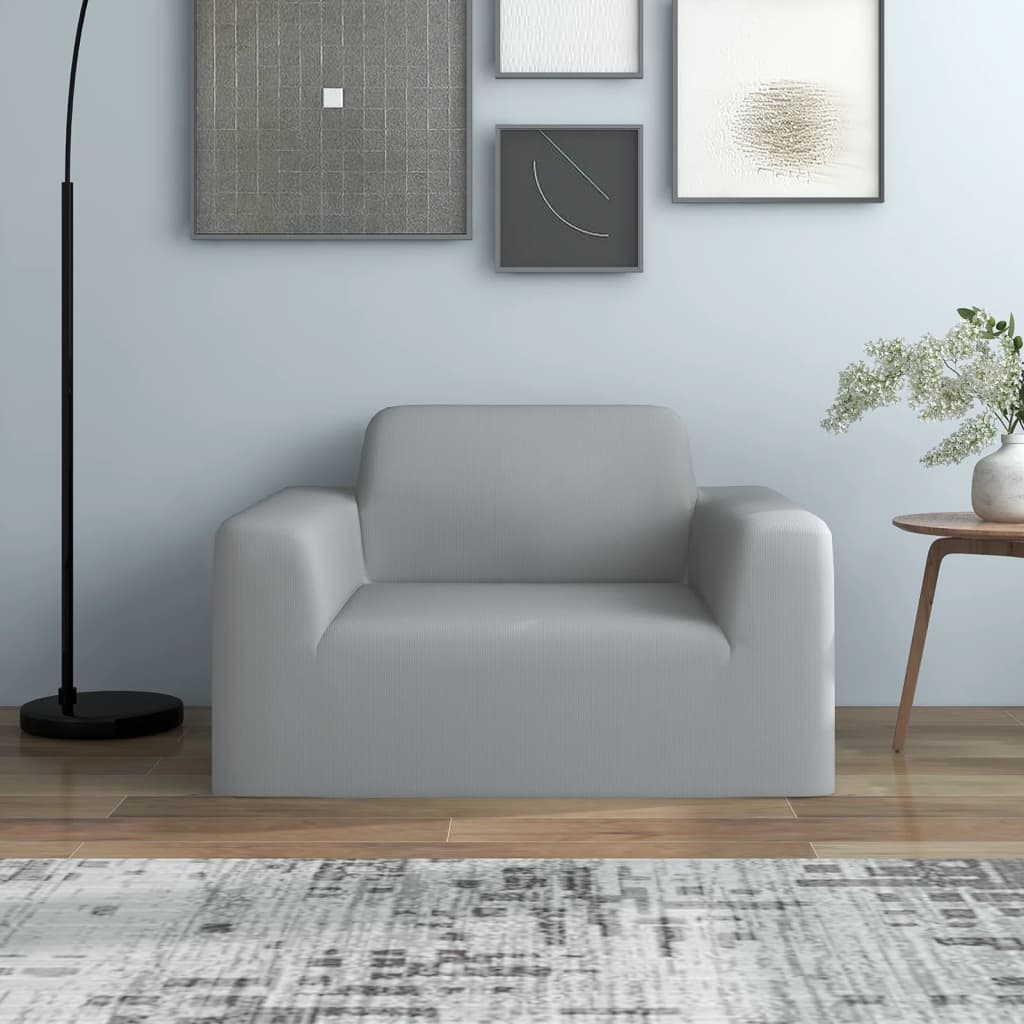JUNG Vida Stretch-Sofahusse Grau Polyester-Jersey