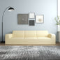 JUNG Vida Stretch Sofahusse 4-Sitzer Creme Polyester-Jersey