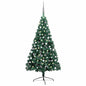 JUNG Vida Künstlicher Halb-Weihnachtsbaum Beleuchtung Kugeln Grün 150 cm