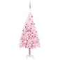 JUNG Vida Künstlicher Weihnachtsbaum mit Beleuchtung & Kugeln Rosa 120cm