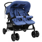 JUNG Vida Zwillingskinderwagen Marineblau Stahl