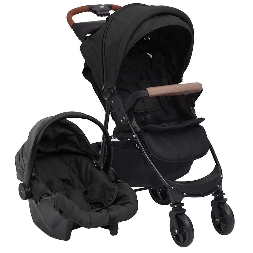 JUNG Vida 3-in-1 Kinderwagen Anthrazit Stahl