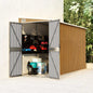 JUNG Vida Wandmontiertes Gartenhaus Braun 118 x 288 x 178 cm Verzinkter Stahl