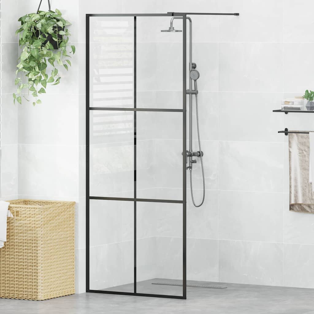 JUNG Vida Duschwand für Begehbare Dusche mit Klarem ESG Glas 80x195 cm