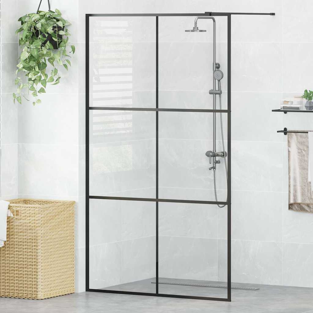 JUNG Vida Duschwand für Begehbare Dusche mit Klarem ESG Glas 115x195 cm