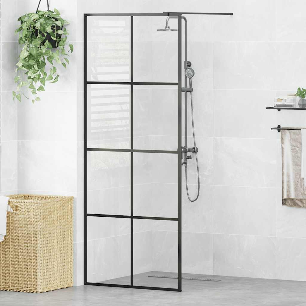 JUNG Vida Duschwand für Begehbare Dusche mit Klarem ESG Glas 80x195 cm