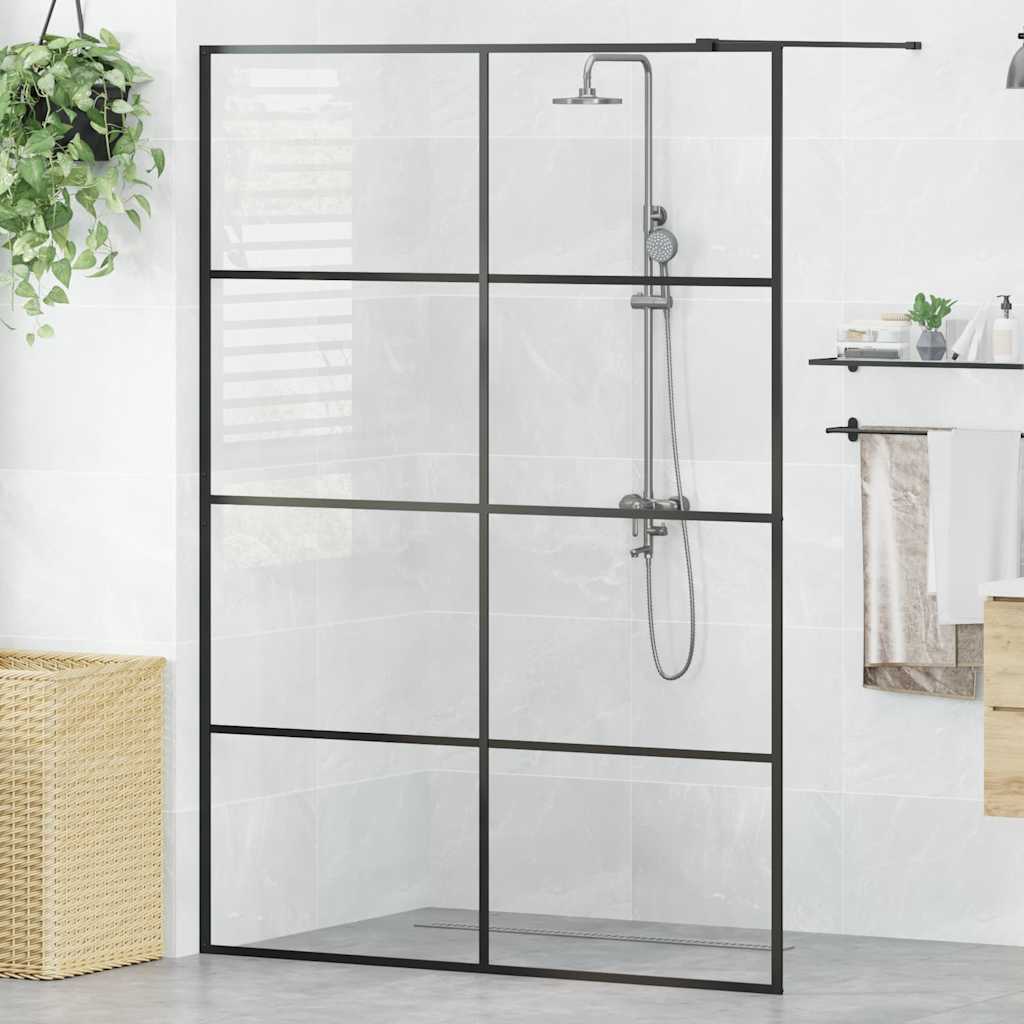 JUNG Vida Duschwand für Begehbare Dusche mit Klarem ESG-Glas 140x195 cm