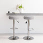 JUNG Vida Barhocker 2 Stk. Grau Stoff