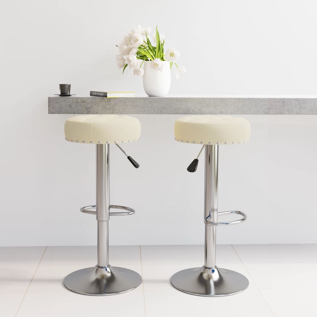 JUNG Vida Barhocker 2 Stk. Creme Stoff