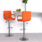 JUNG Vida Barhocker 2 Stk. Orange Kunstleder