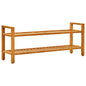 JUNG Vida Schuhregal mit 2 Etagen 100x27x40 cm Massivholz Eiche