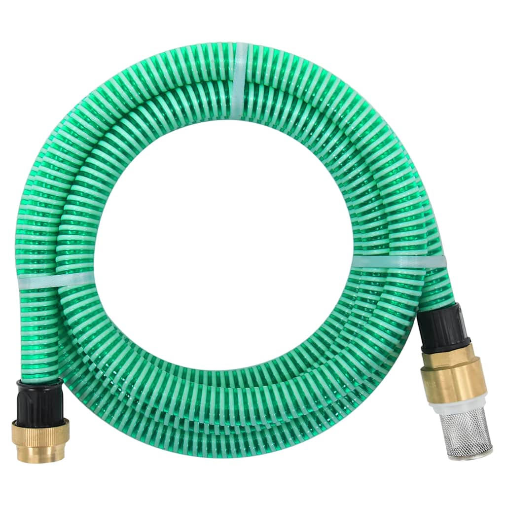 JUNG Vida Saugschlauch mit Messing-Anschlüssen Grün 1,1" 20 m PVC