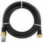 JUNG Vida Saugschlauch mit Messing-Anschlüssen Schwarz 1,1" 7 m PVC
