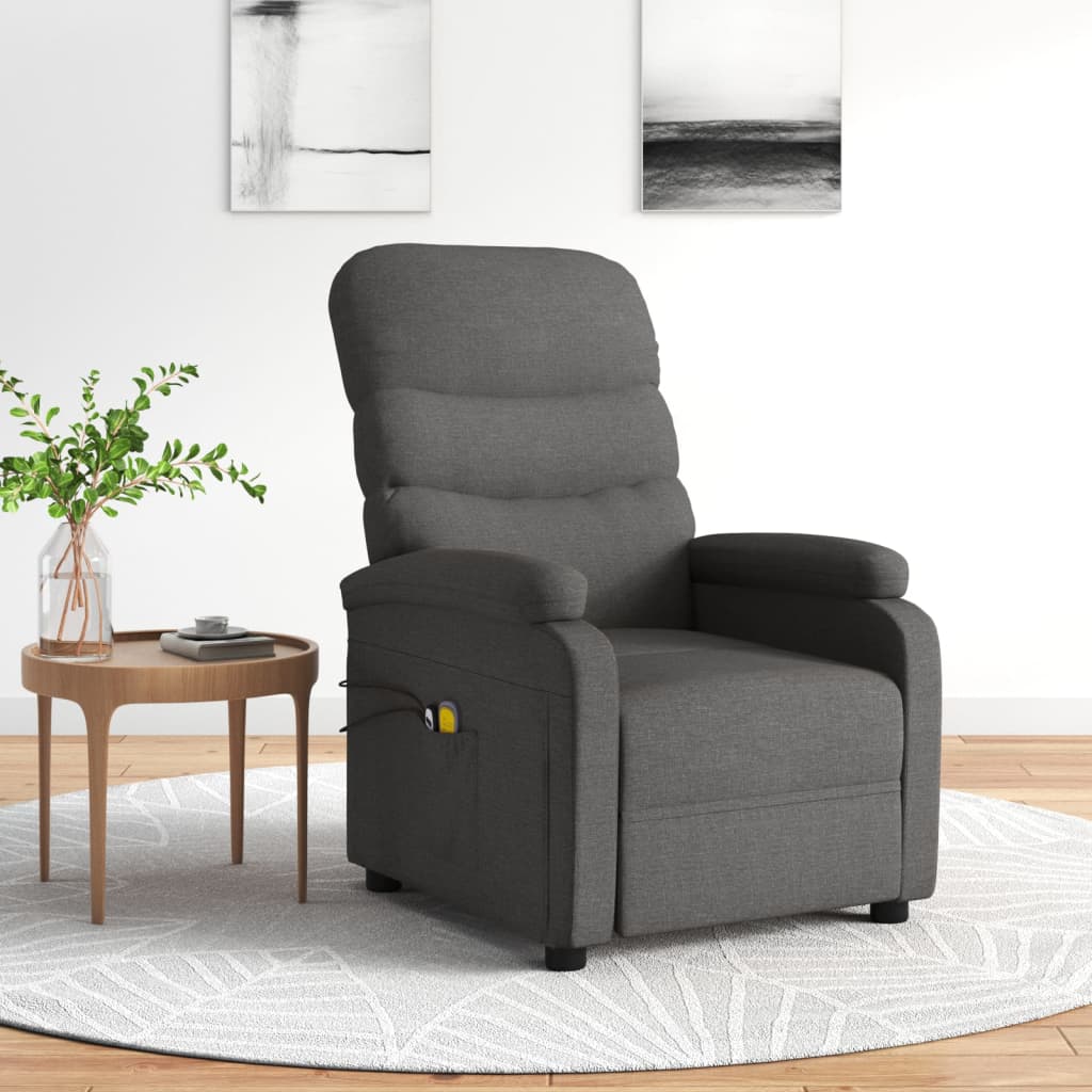 JUNG Vida Massagesessel Elektrisch Dunkelgrau Stoff