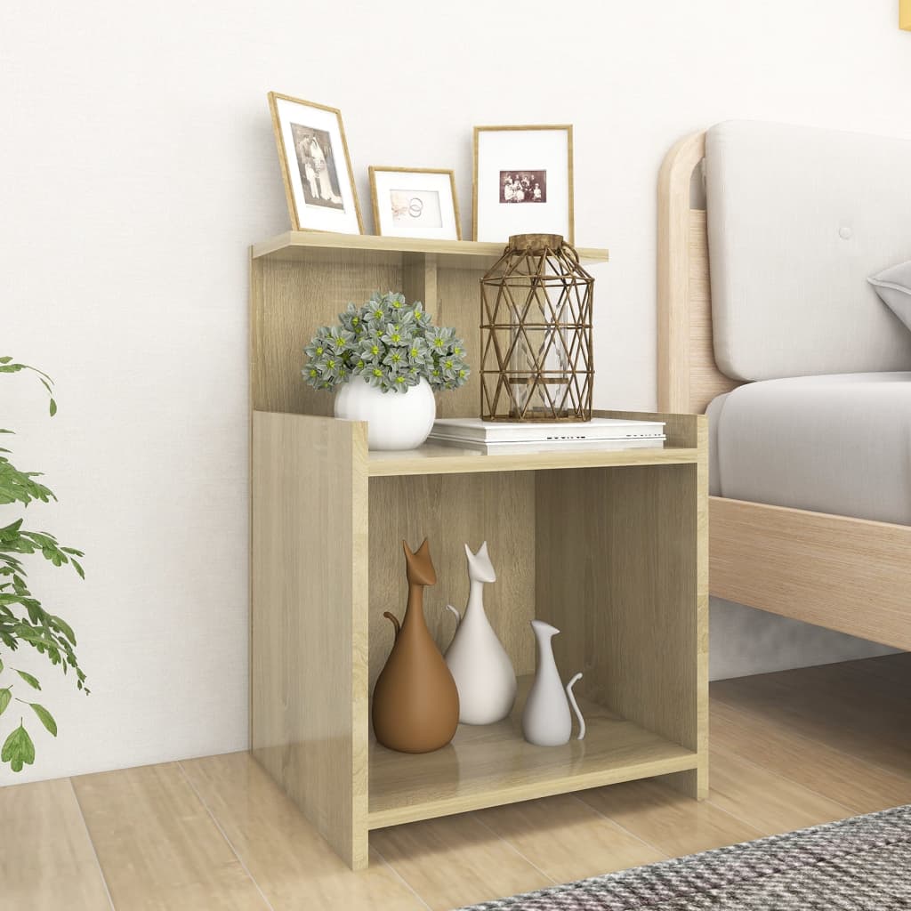 JUNG Vida Nachttische 2 Stk. Sonoma-Eiche 40x35x60 cm Holzwerkstoff