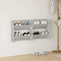 JUNG Vida Wand-Schuhschränke 2 Stk. Betongrau 60x18x60 cm Holzwerkstoff