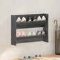 JUNG Vida Wand-Schuhschrank Hochglanz-Grau 80x18x60 cm Holzwerkstoff